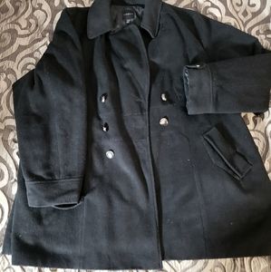 Double breasted wool pea coat